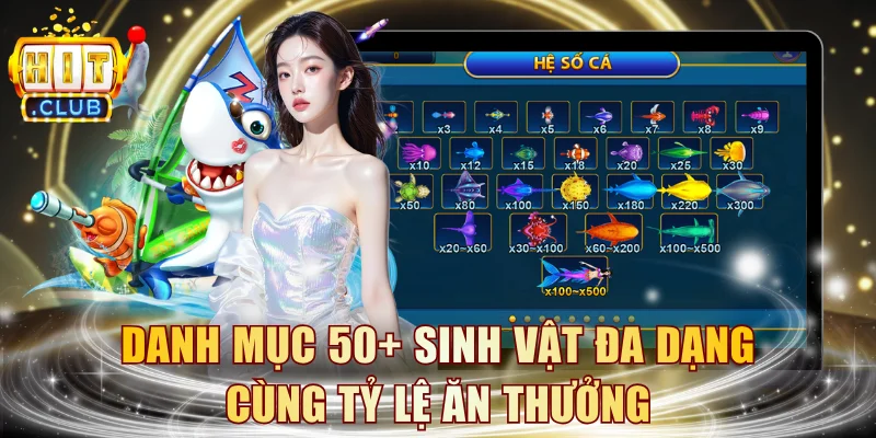 Danh mục 50+ sinh vật đa dạng cùng tỷ lệ ăn thưởng