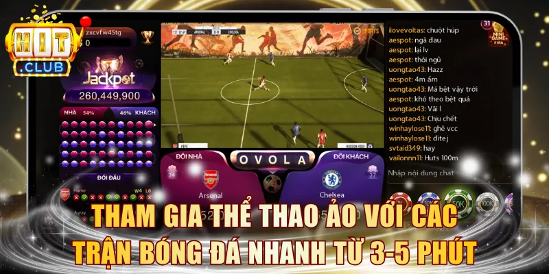 Tham gia thể thao ảo với các trận bóng đá nhanh từ 3-5 phút